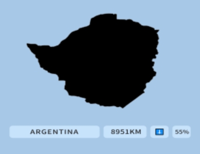 Country silhouette example